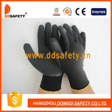 Nylon / Polyester Liner guantes de látex de arrugas (DNL119)